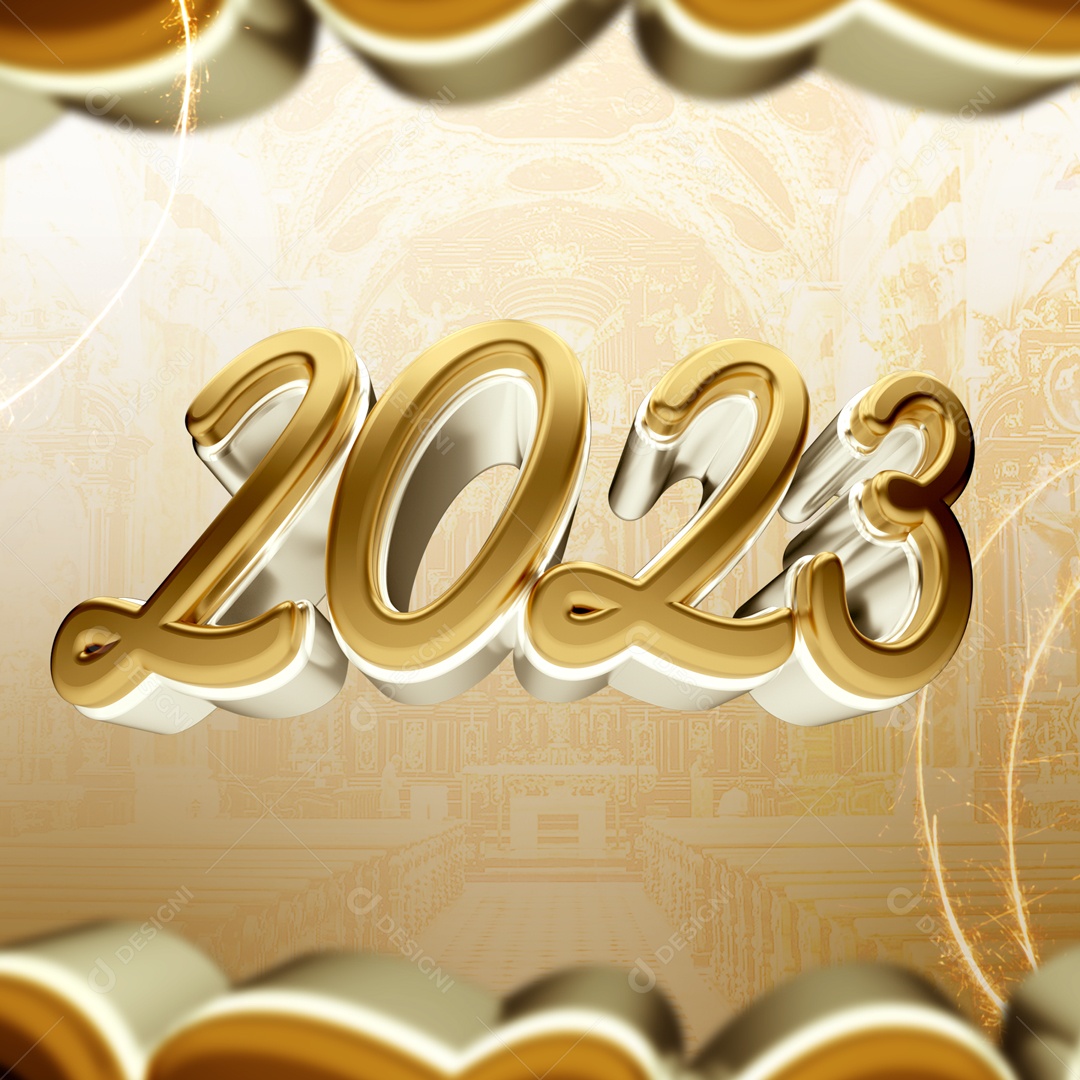 Número 3D Para Composição 2023 PSD
