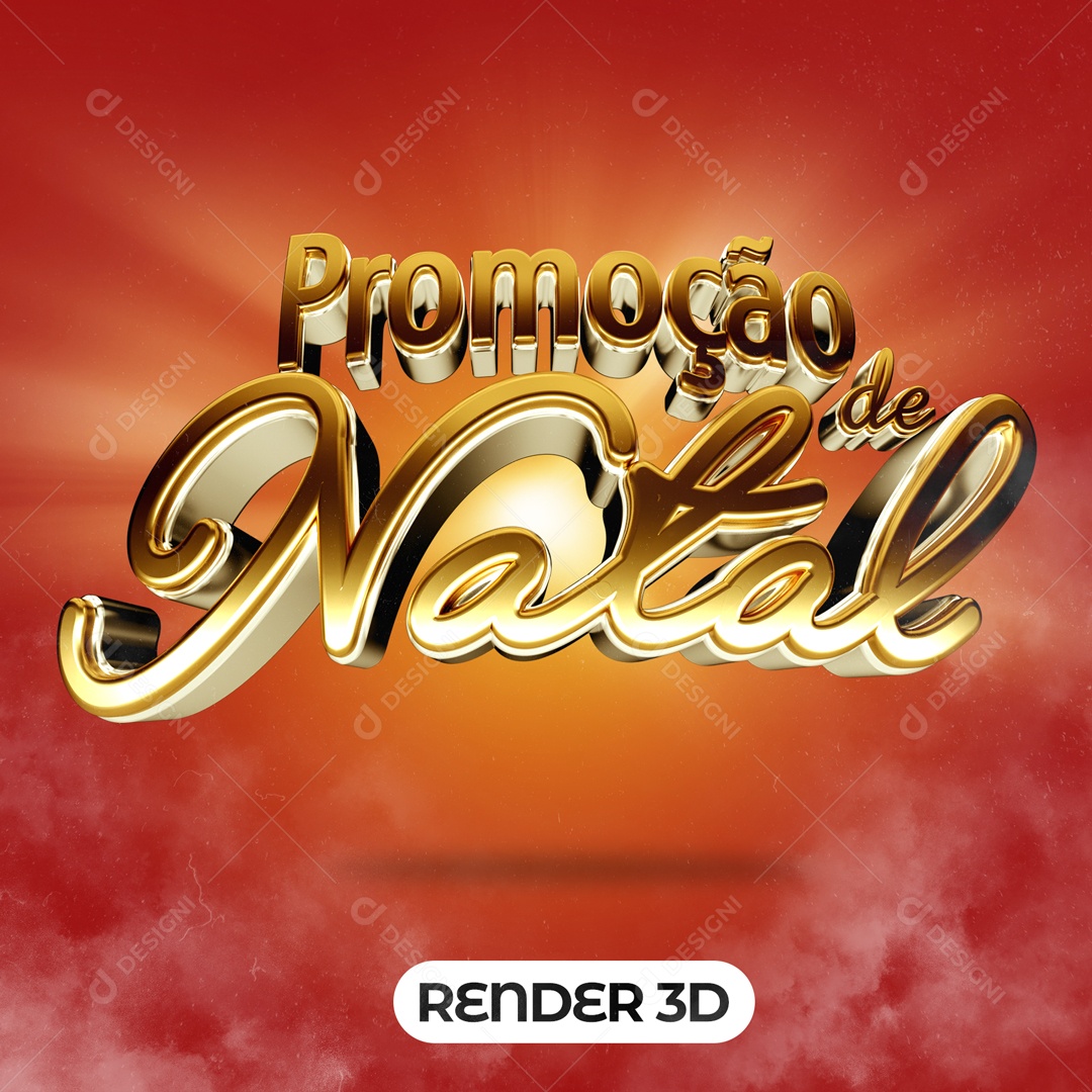 Selo 3D Para Composição Promoção de Natal PSD