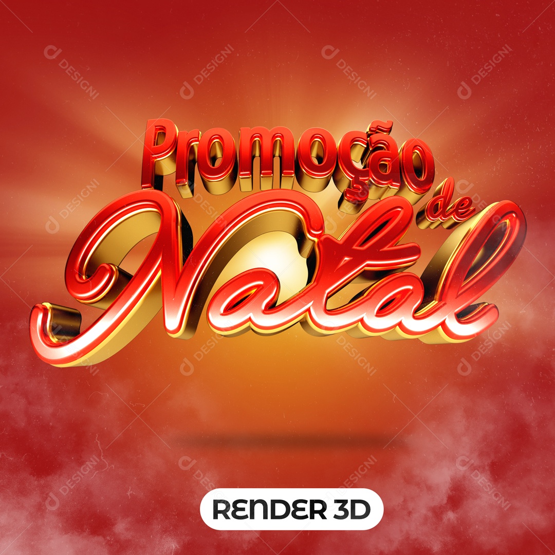 Selo 3D Para Composição Promoção de Natal PSD