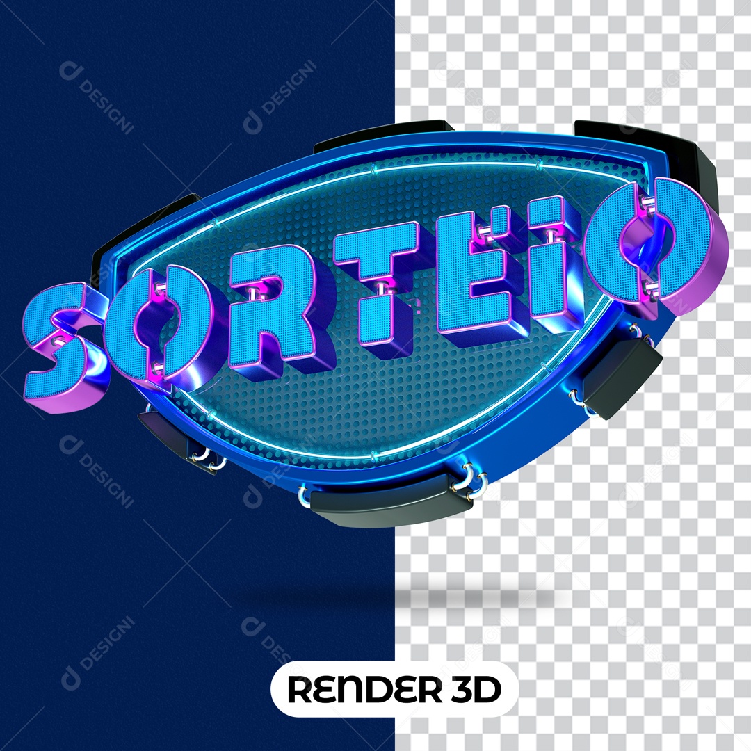 Selo 3D Para Composição Sorteio PSD
