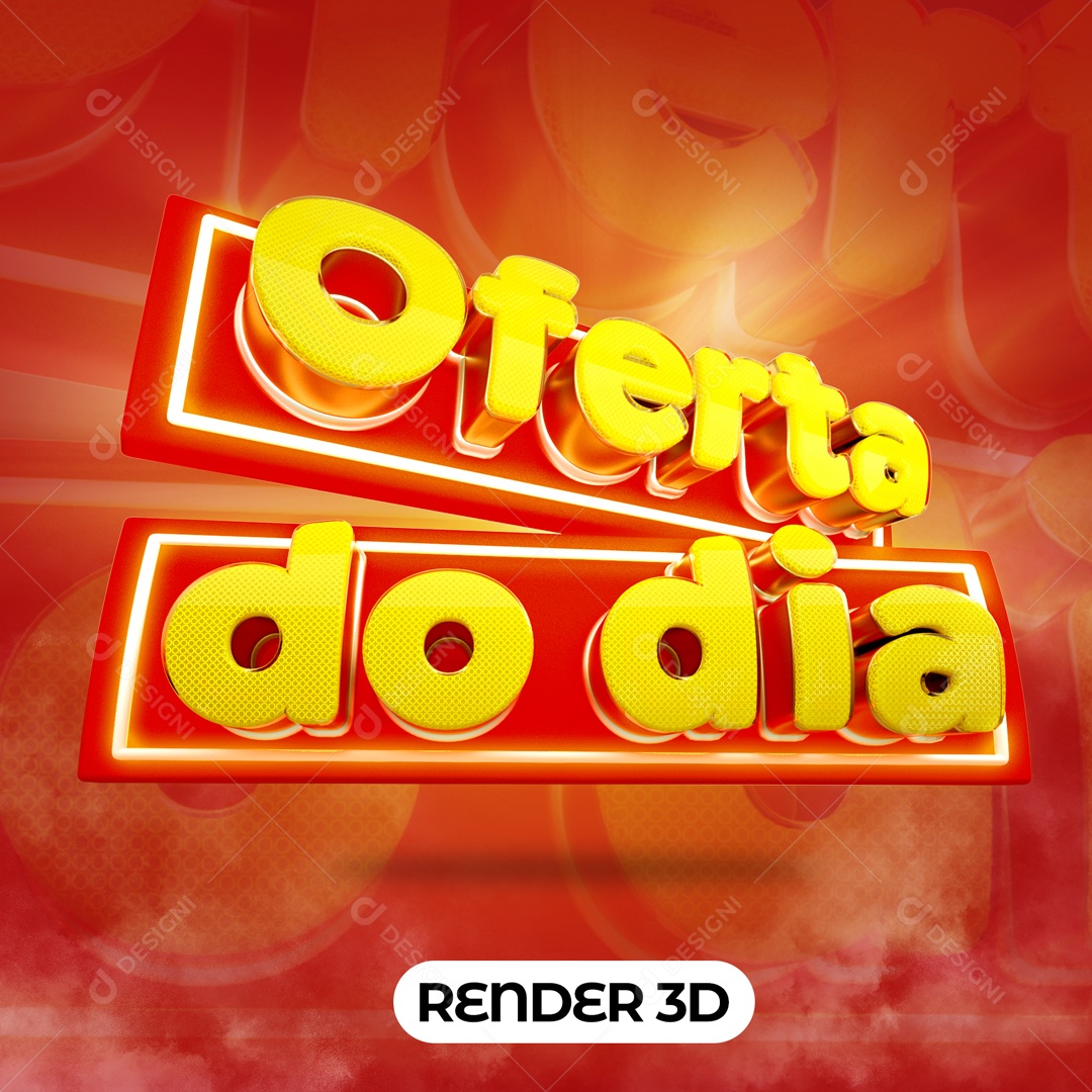 Selo 3D Para Composição Oferta do Dia PSD