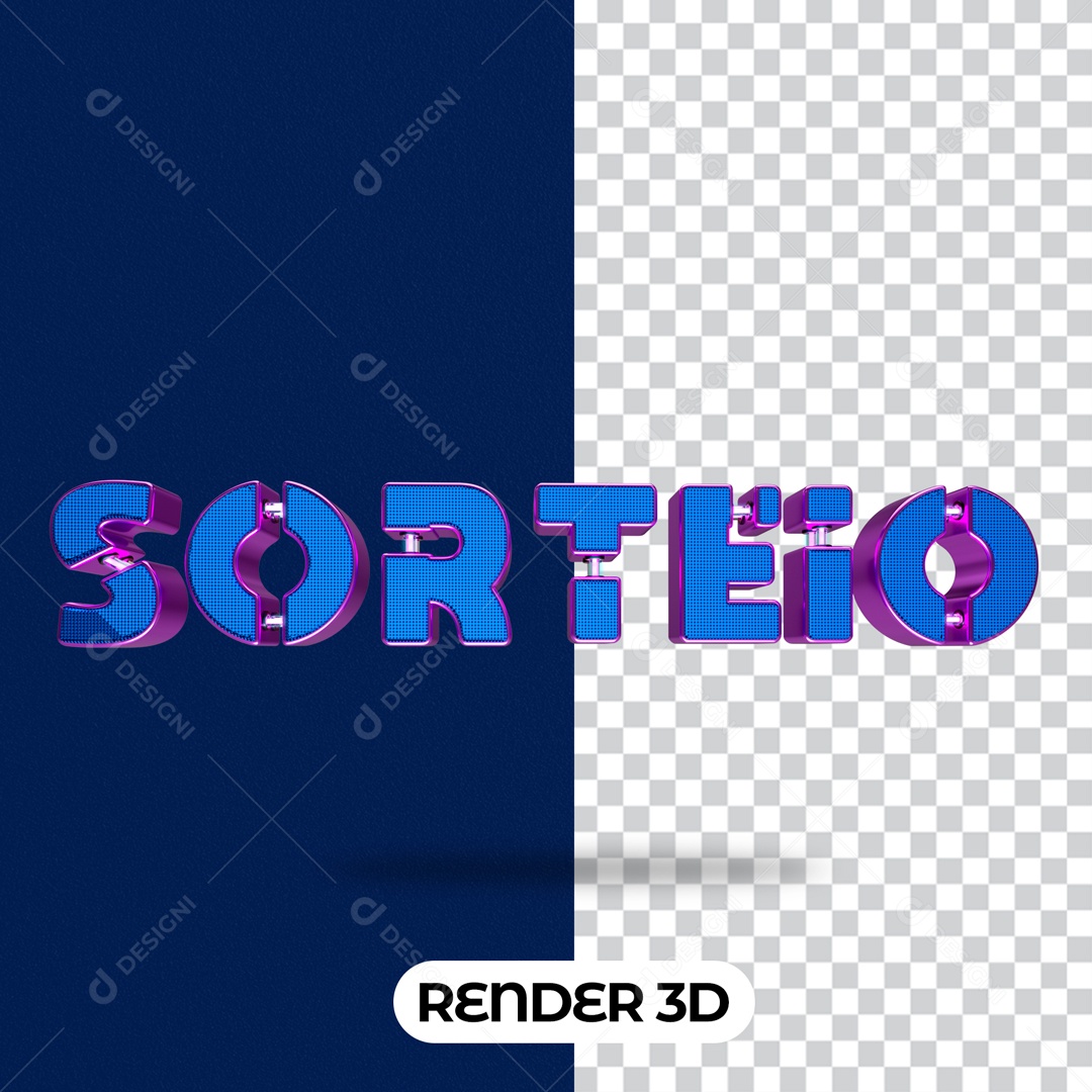 Selo 3D Para Composição Sorteio PSD
