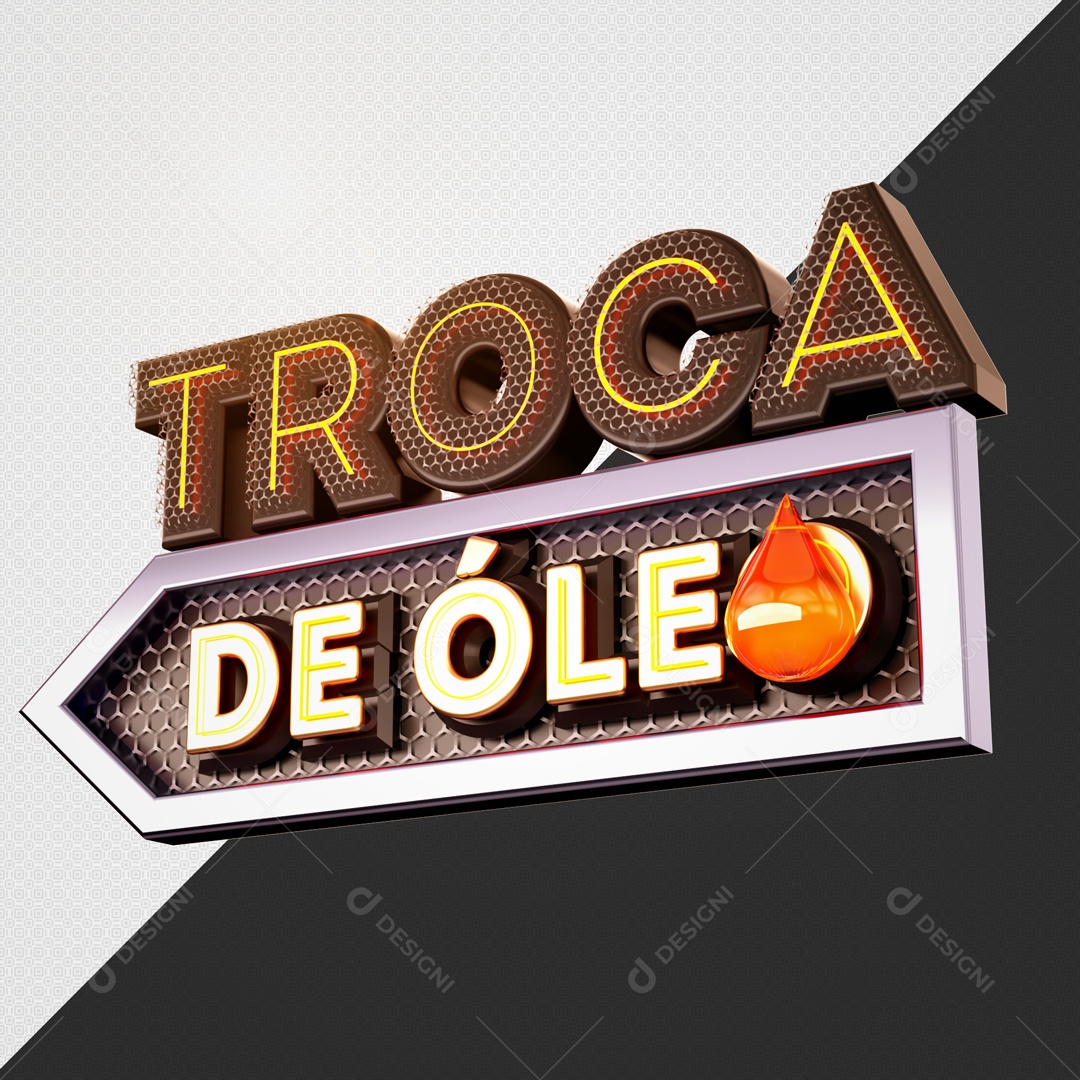 Selo 3D Para Composição Troca de Óleo PSD