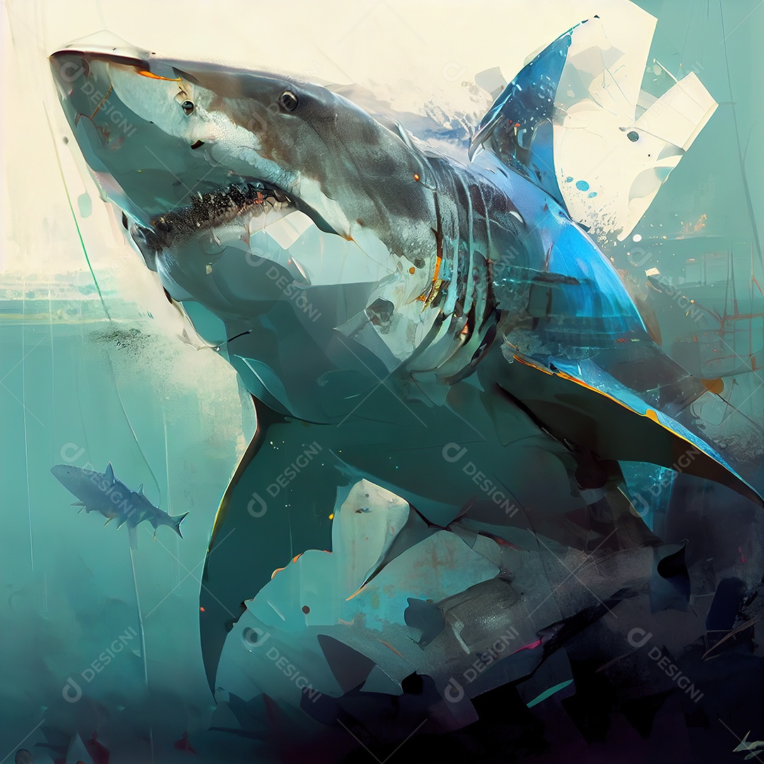 Grande Tubarão Branco Submarino, arte conceitual