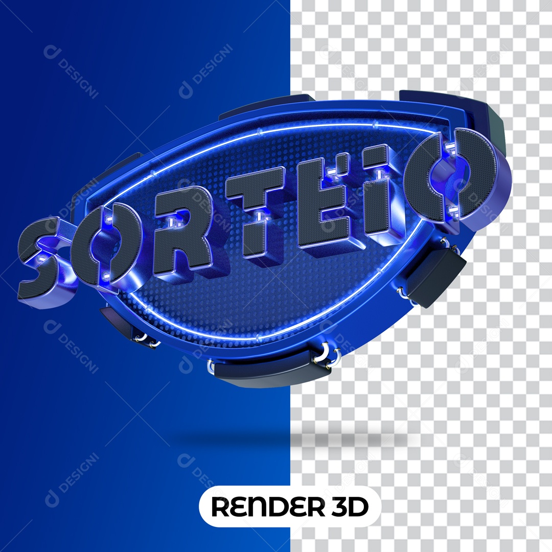 Selo 3D Para Composição Sorteio PSD