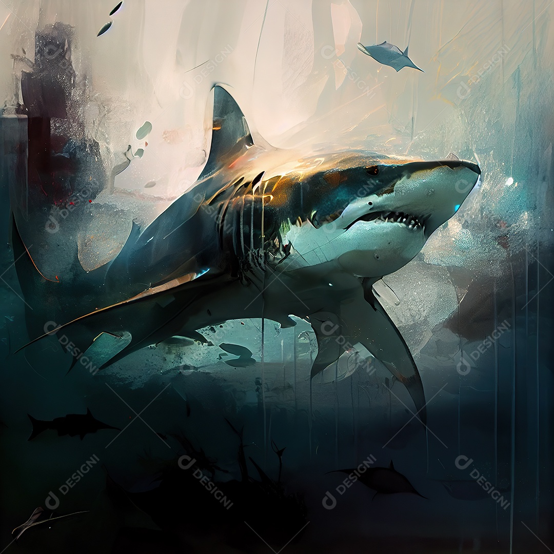 Grande Tubarão Branco Submarino, arte conceitual