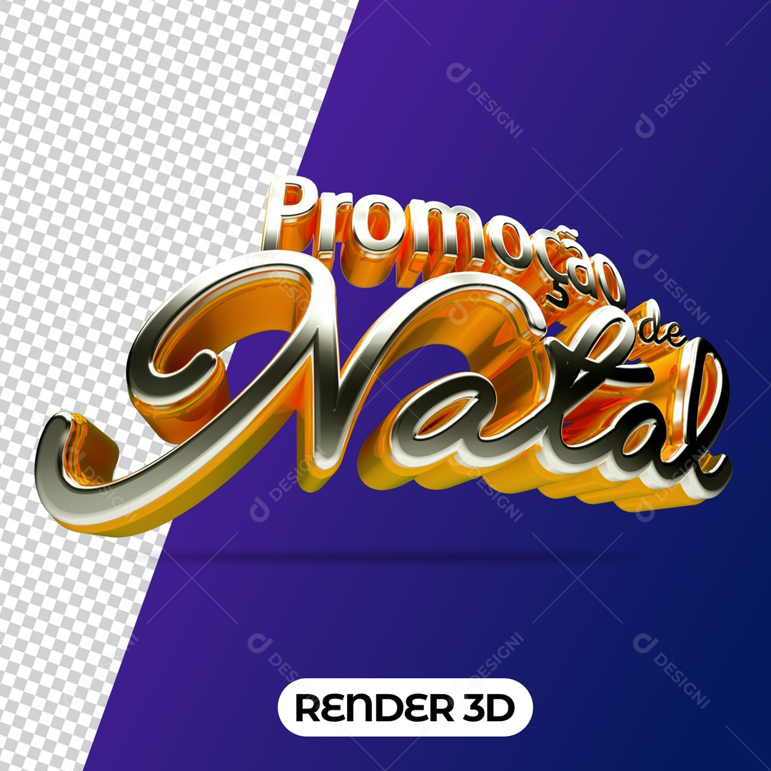 Selo 3D Para Composição Promoção de Natal PSD