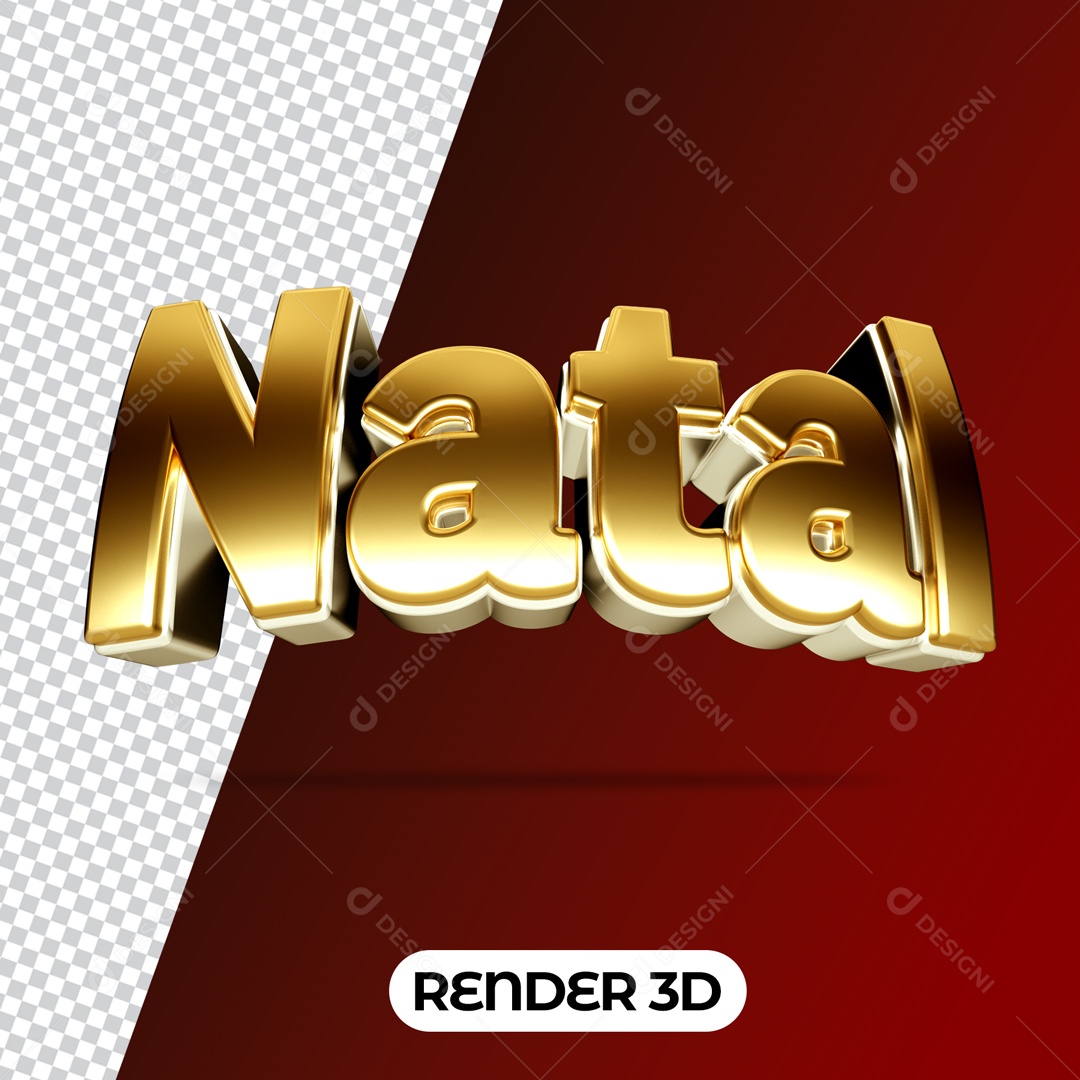 Selo 3D Para Composição Natal PSD