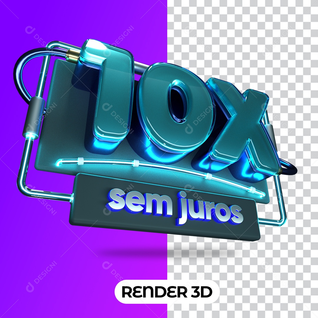Selo 3D Para Composição 10x Sem Juros PSD