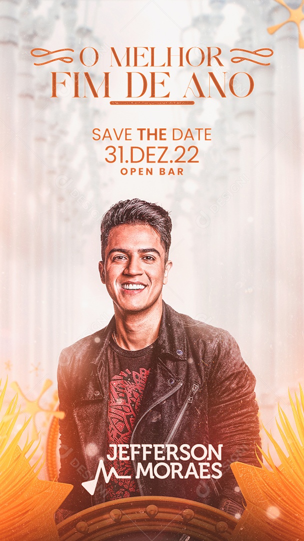 Flyer Show Fim de Ano Jefferson Moraes Story Social Media PSD Editável