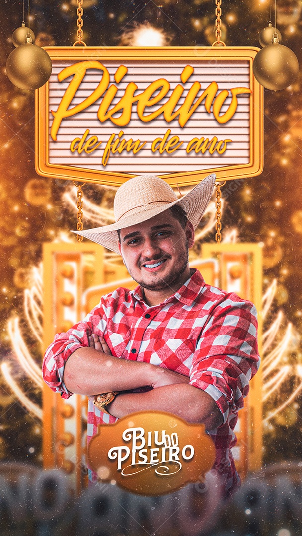 Flyer Piseiro de Fim de Ano Story Social Media PSD Editável