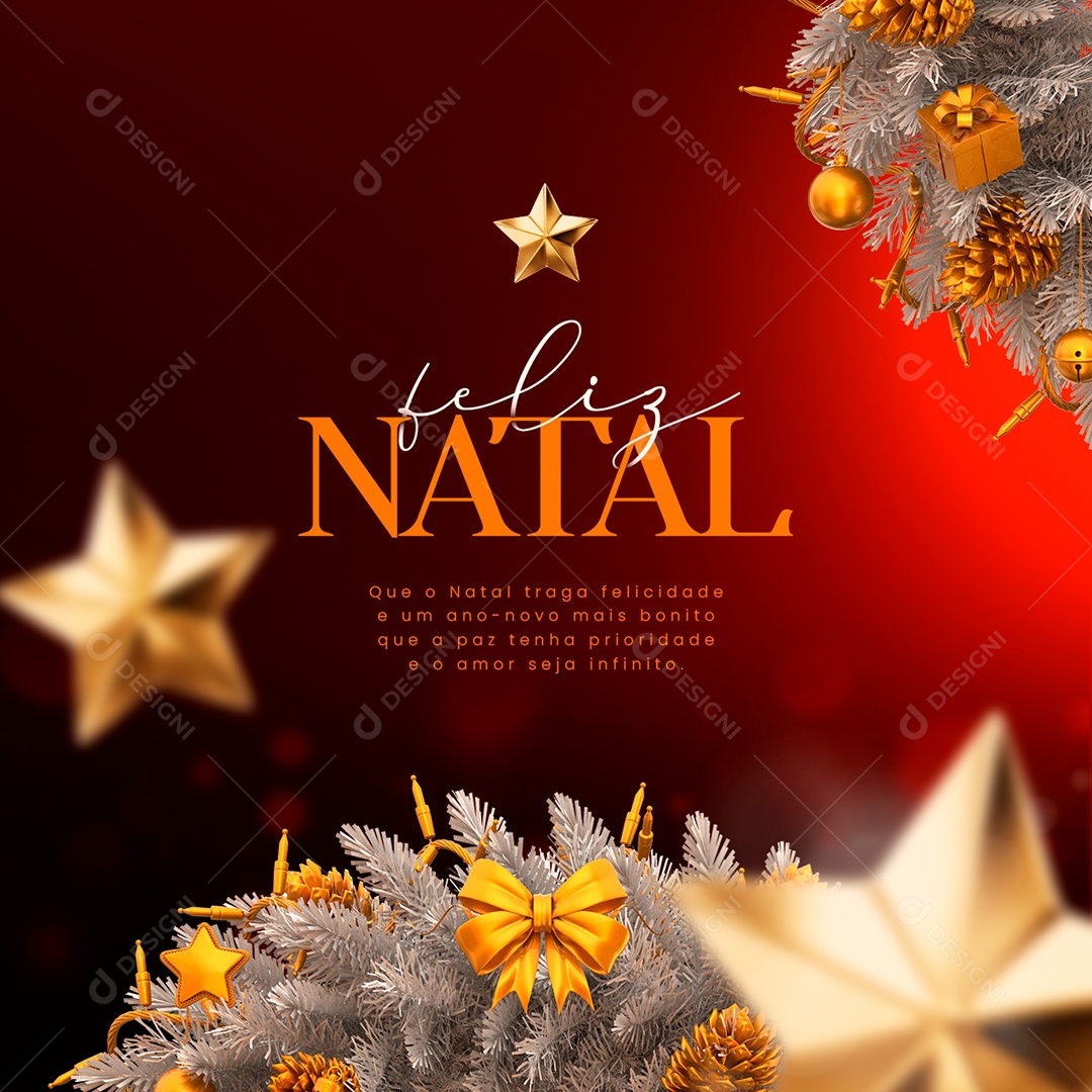 Que o Natal Traga Felicidades Feliz Natal Social Media PSD Editável