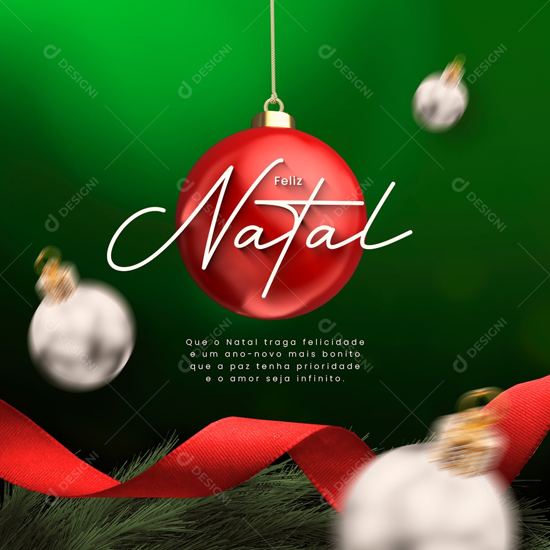 Que o Natal Traga Felicidades Feliz Natal Social Media PSD Editável