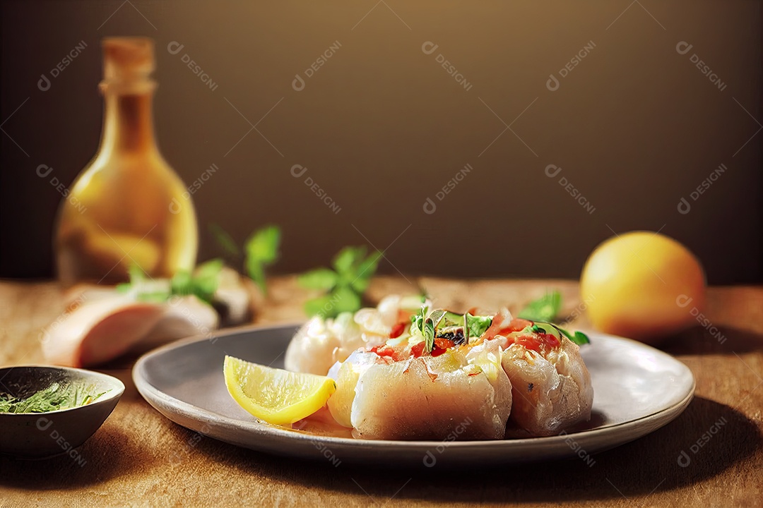 ilustração de bacalhoada portuguesa