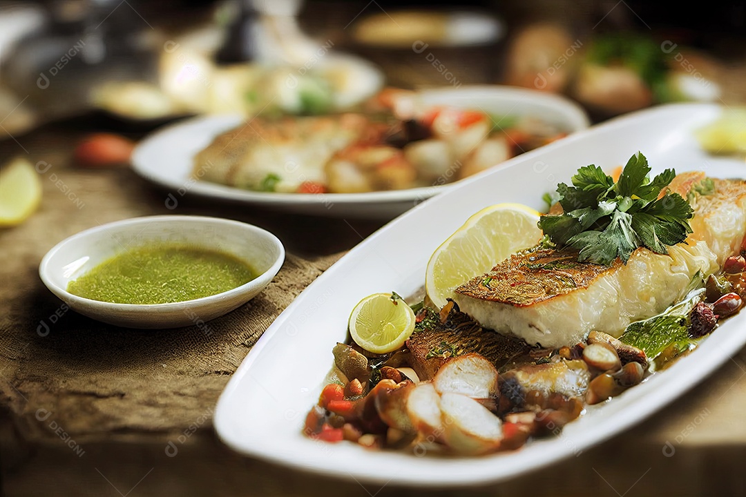 ilustração de bacalhoada portuguesa