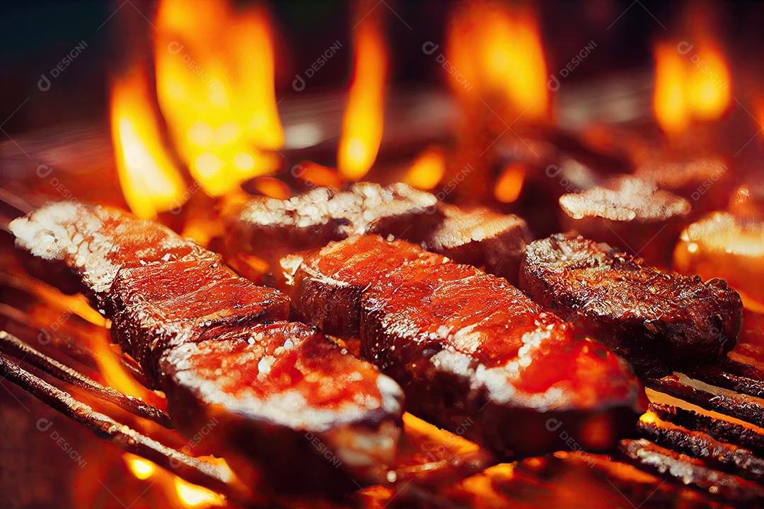 ilustração de churrasco