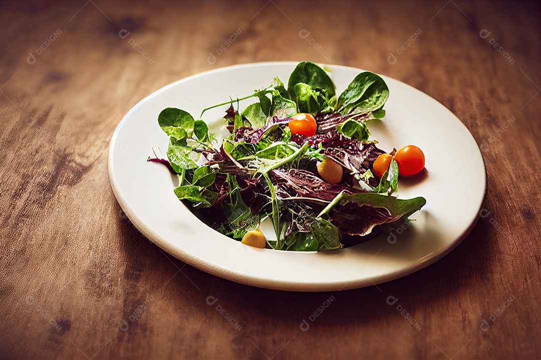 Ilustração 3D de salada