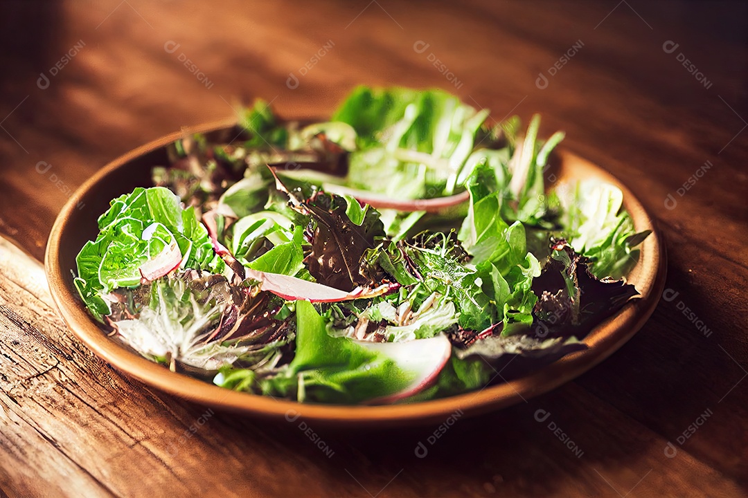 Ilustração 3D de salada