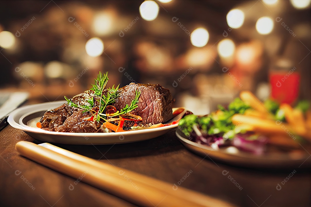 ilustração de bife