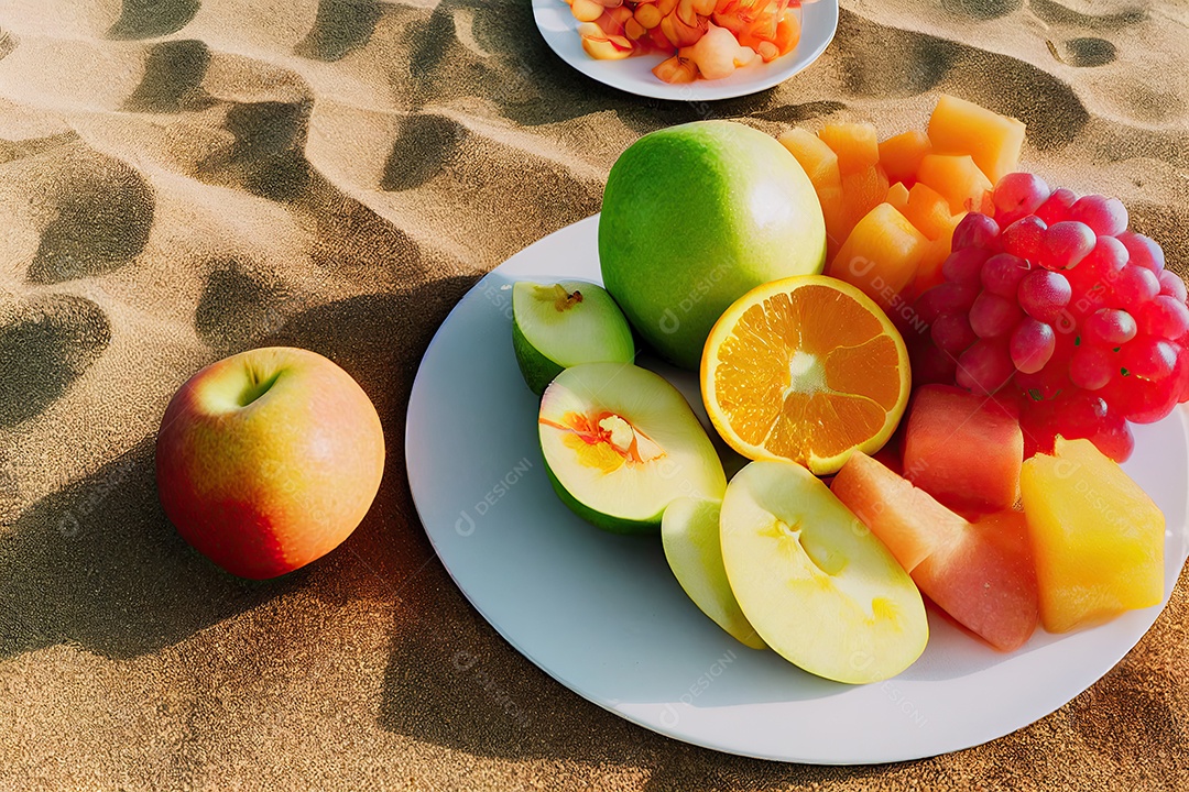 ilustração de frutas tropicais