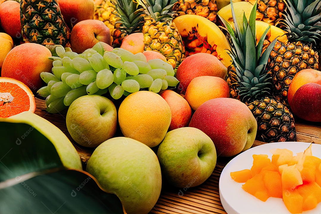 ilustração de frutas tropicais