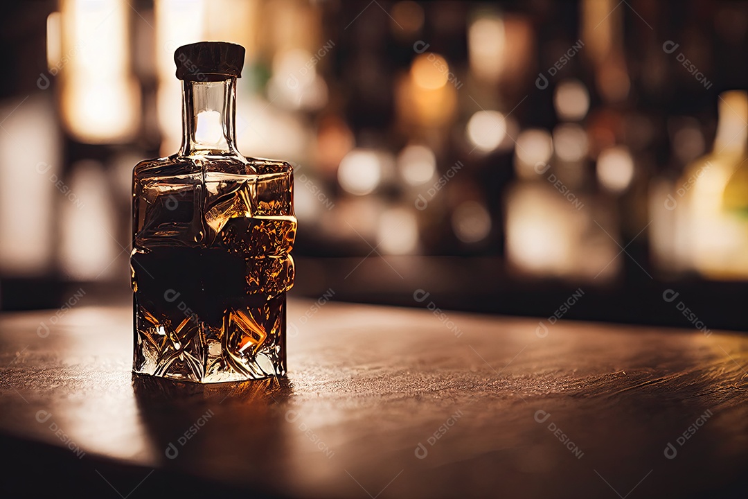 3D illustration about whiskey