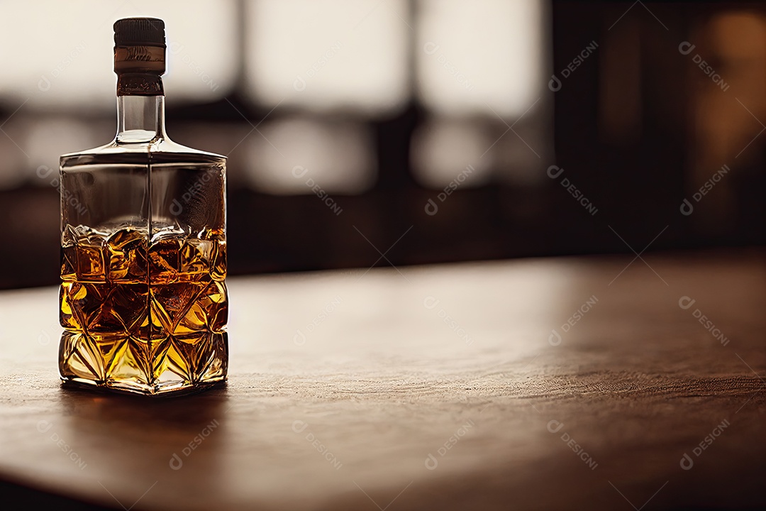 ilustração 3D sobre uísque