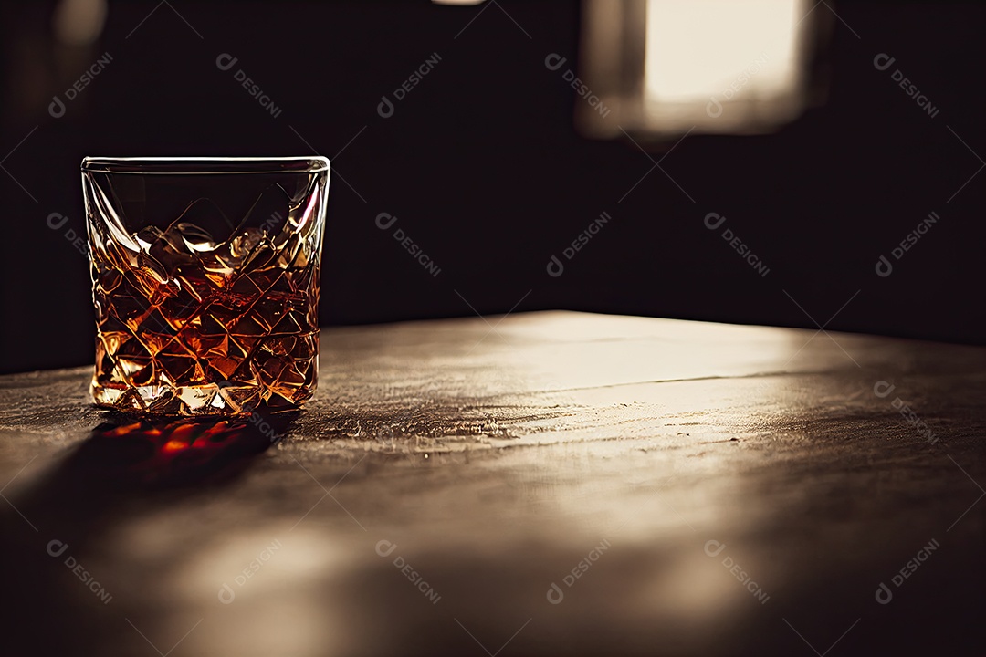 ilustração 3D sobre uísque