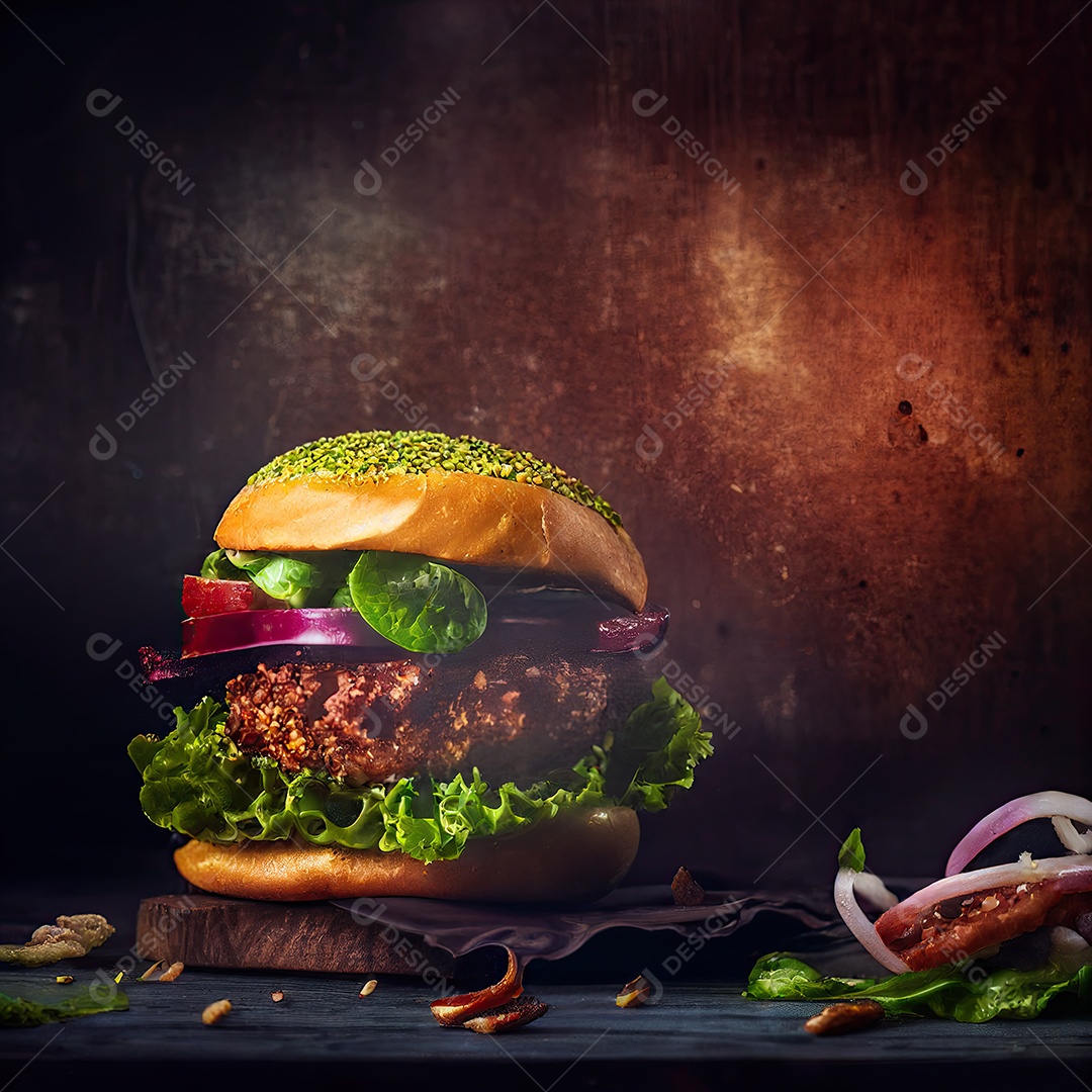 ilustração de um hambúrguer