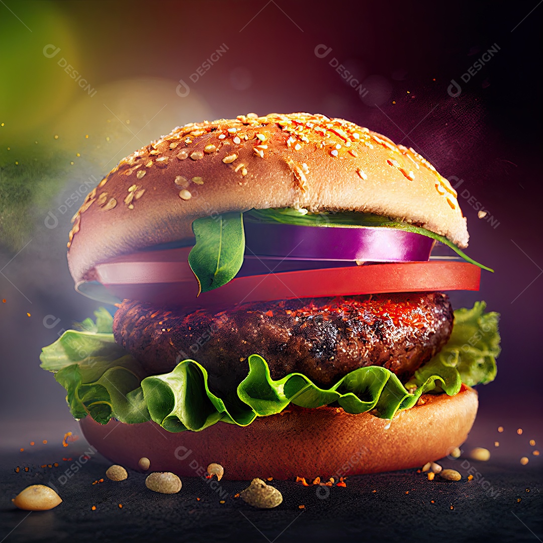 ilustração de um hambúrguer