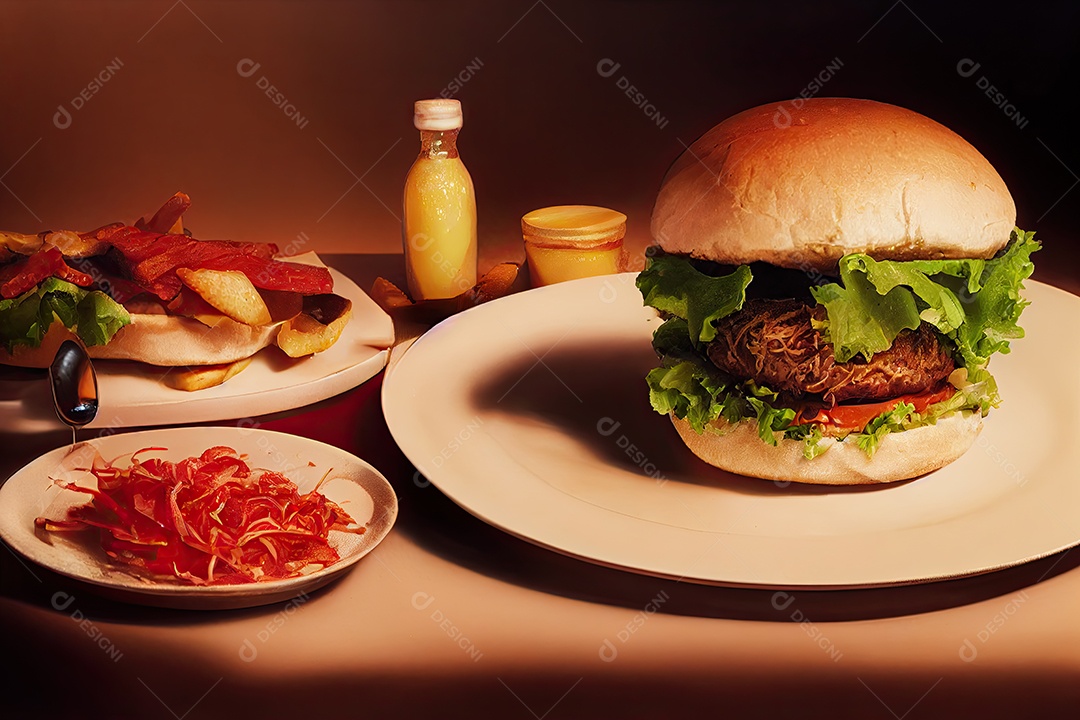 ilustração de um hambúrguer