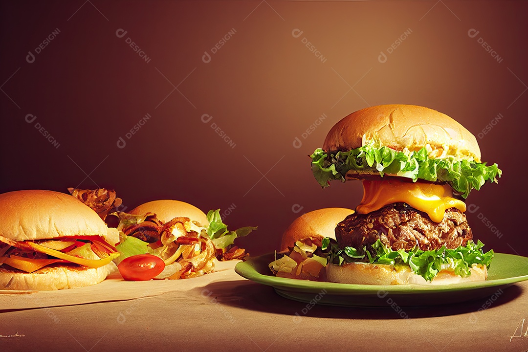 ilustração de um hambúrguer