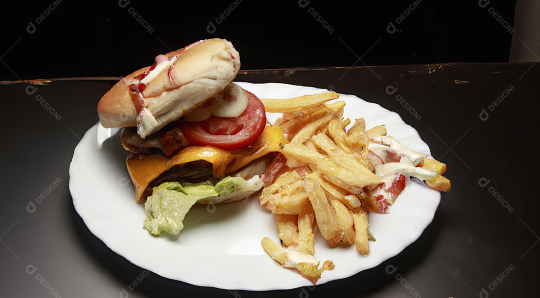 ilustração de um hambúrguer