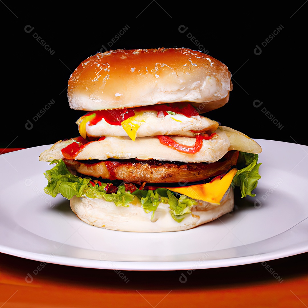 ilustração de um hambúrguer