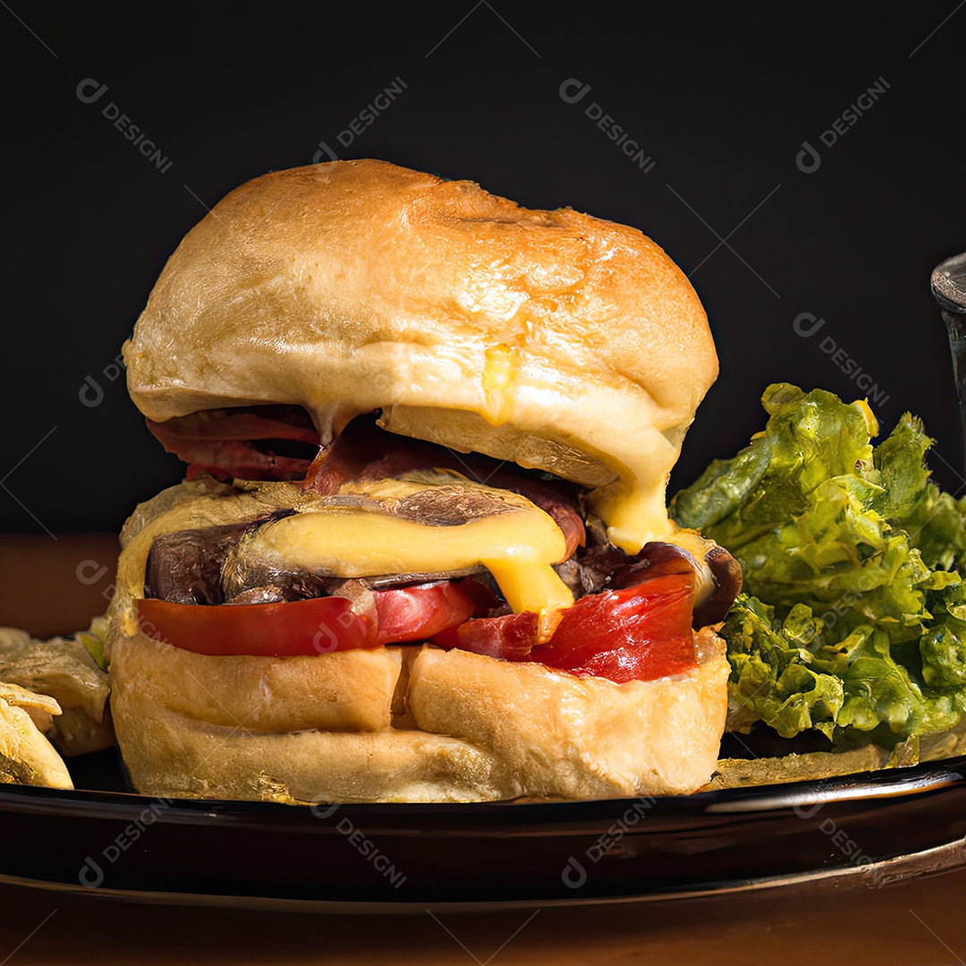 ilustração de um hambúrguer