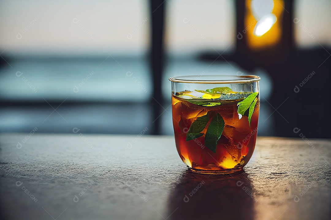 Ilustração de chá gelado