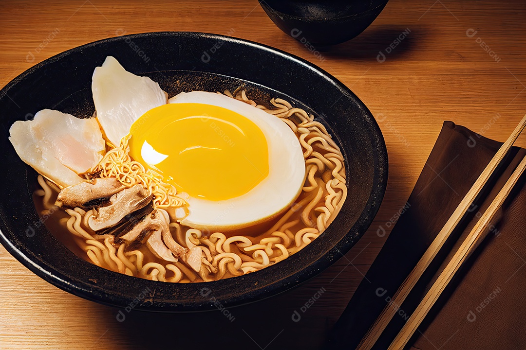 Ilustração 3D sobre Lámen