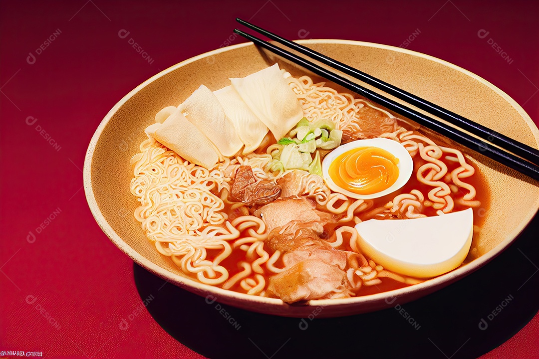 Ilustração 3D sobre Lámen