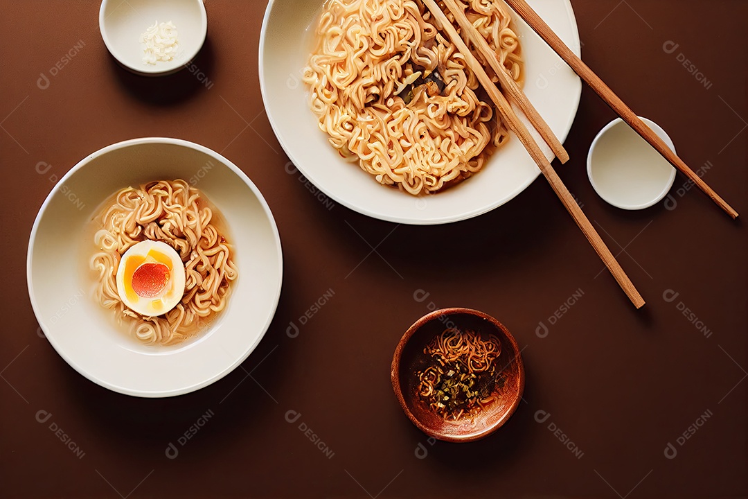 Ilustração 3D sobre Lámen