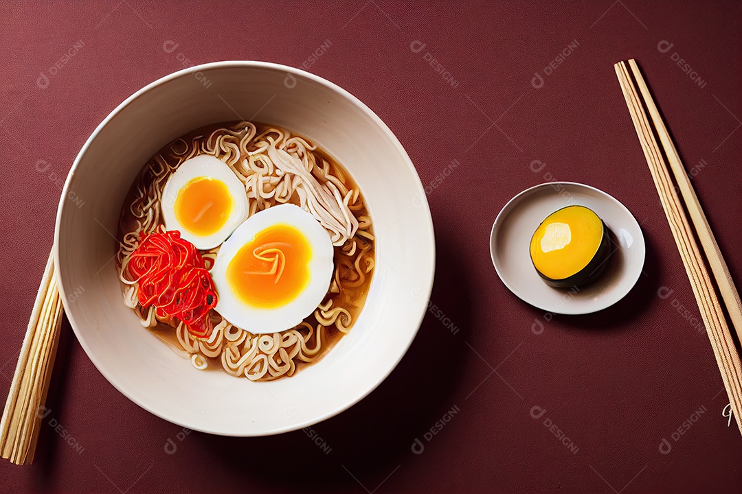 Ilustração 3D sobre Lámen