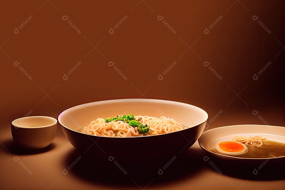 Ilustração 3D sobre Lámen