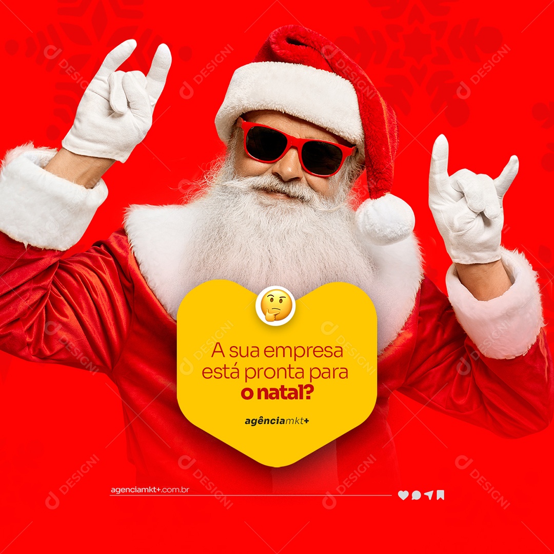 A Sua Empresa Está Pronta para o Natal Marketing Digital Social Media PSD Editável