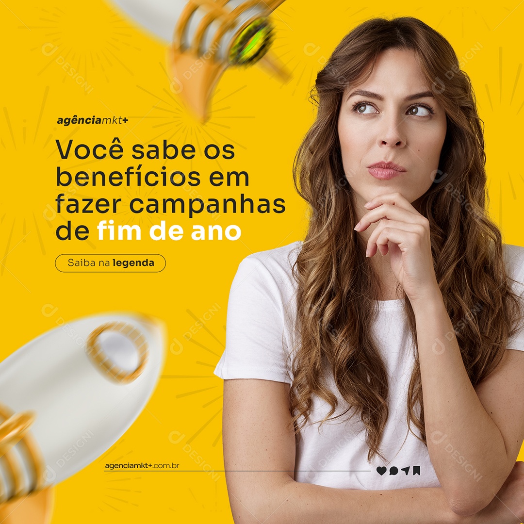 Benefícios em Fazer Campanhas de Fim de Ano Marketing Digital Social Media PSD Editável