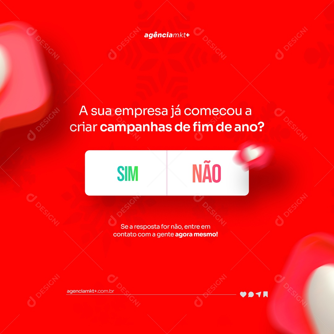 Campanhas de Fim de Ano Marketing Digital Natal Ano Novo Social Media PSD Editável