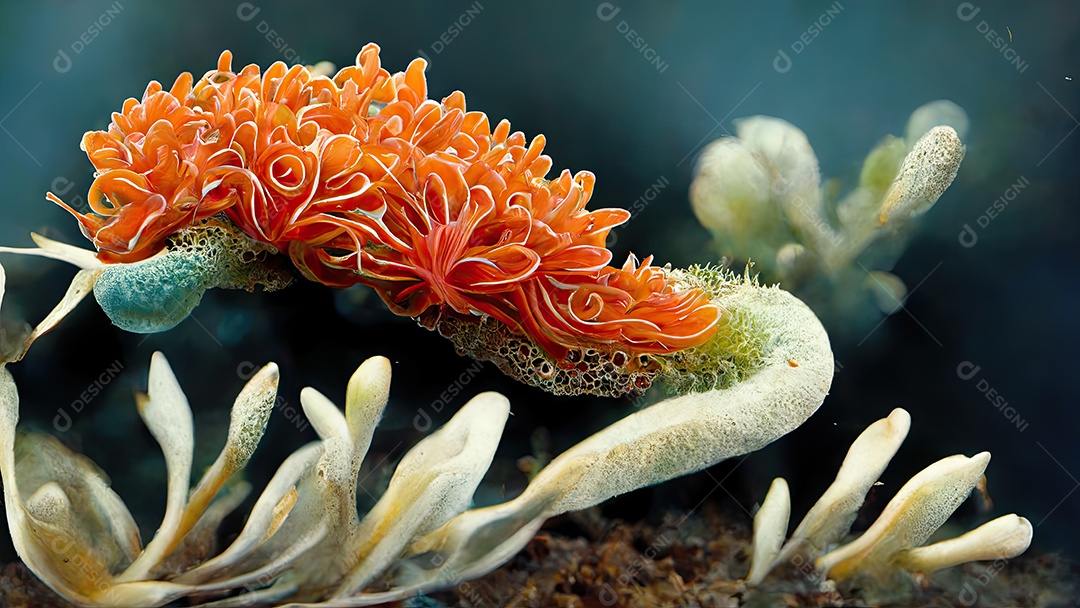 Ilustração de recife de coral