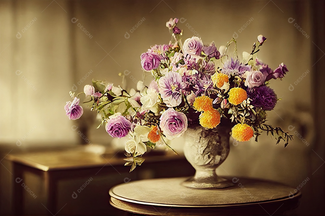 vaso de flores sobre mesa de madeira