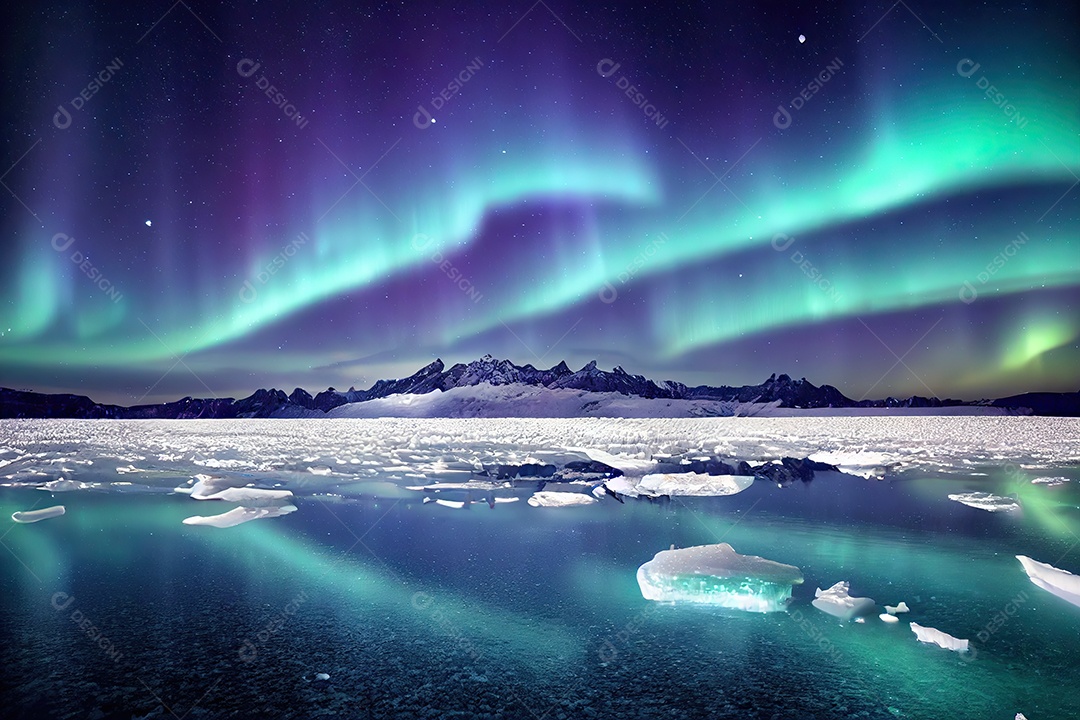 3D illustration of a glacier