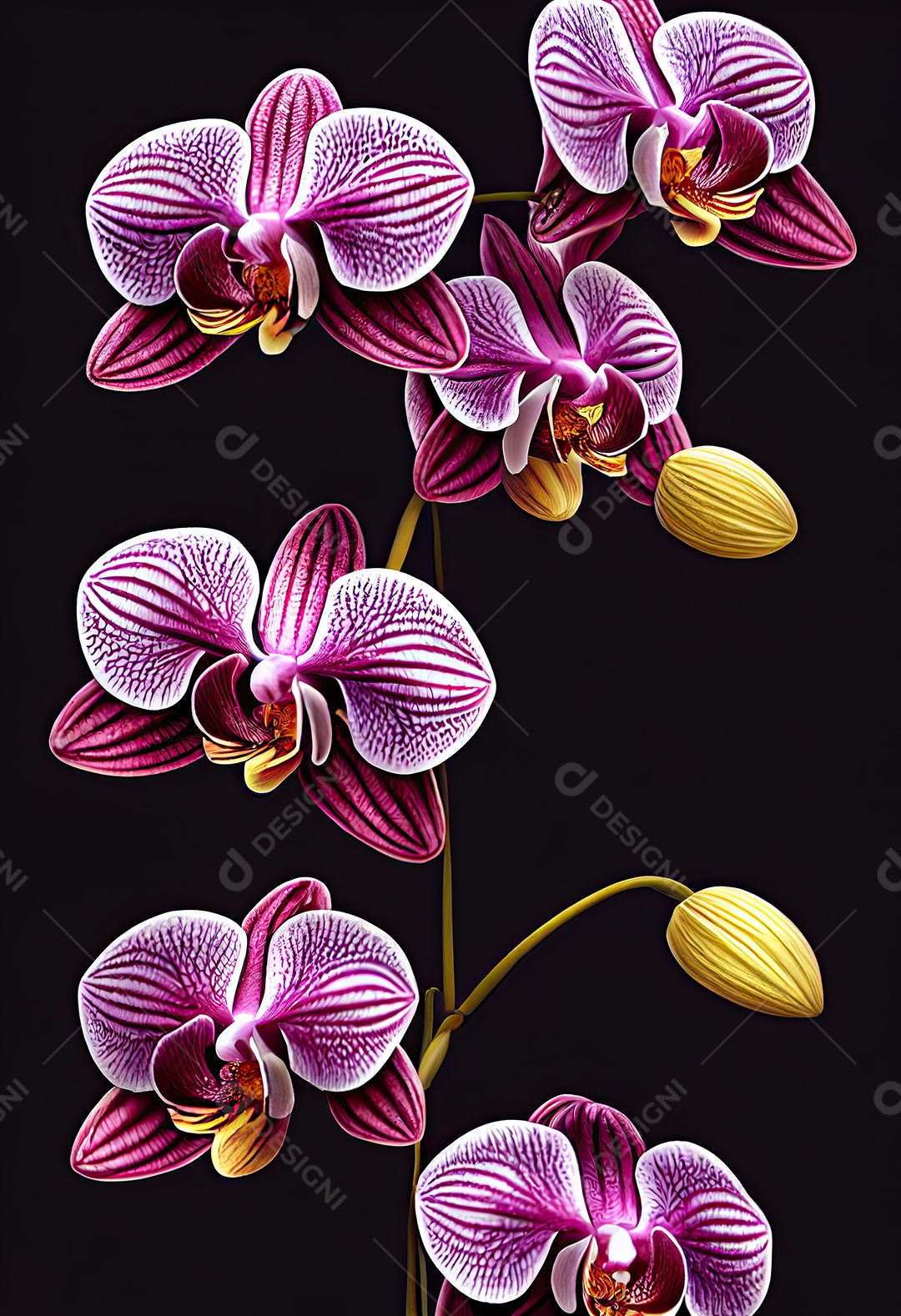 ilustração de orquídea.