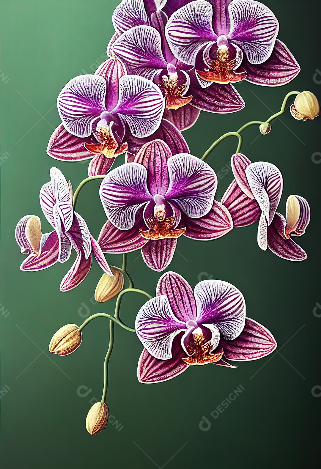 ilustração de orquídea.