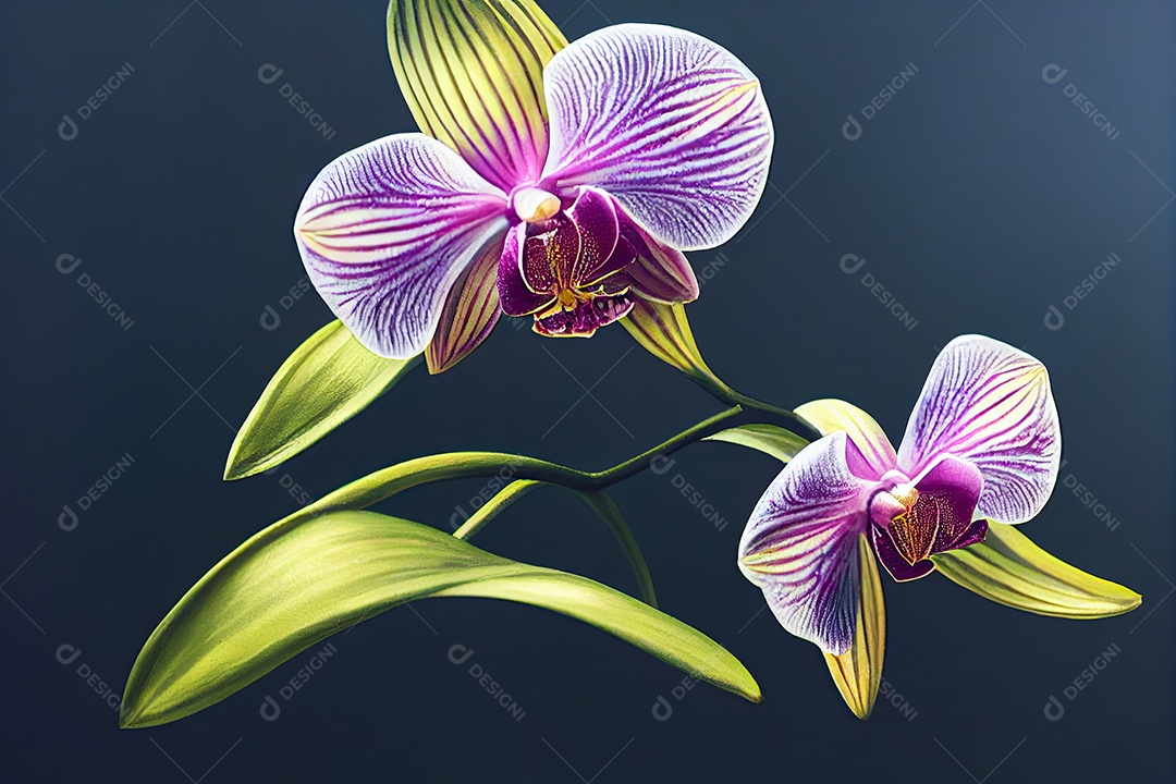 ilustração de orquídea.